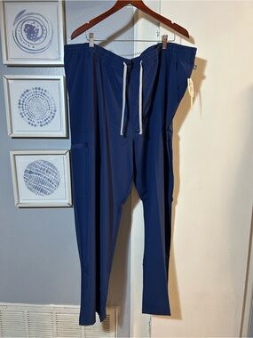 NWT Urbane Men's Royal Blue Drawstring Scub Medical Pants Size 3XL